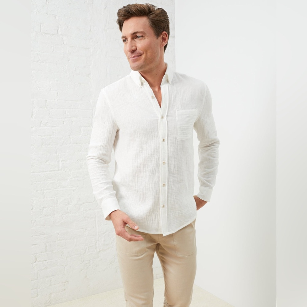 UpWest Coastal Cotton Button-Down Longsleeves Shirt PR6-12 - Picture 1 of 4